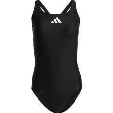 Nylon Badetøy adidas 3 Bar Logo Swimsuit - Black/White