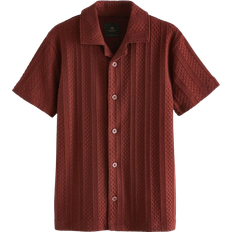 Kurze Ärmel Hemden NEXT Boy's Short Sleeve Shirt - Red Structured (n59613)