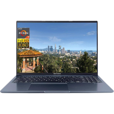 2.8 GHz Laptops ASUS Newest Vivobook Thin and Light, 16" FHD Display, Ryzen 7 5800HS(8 cores), 24GB RAM, 1TB SSD, AMD Radeon Graphics, Wi-Fi 6, Bluetooth, Windows 11 Home, with Laptop Stand