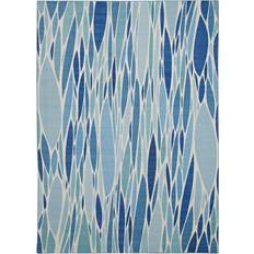 Polyester Carpets Linon Area Rug Blue, White 24x36"