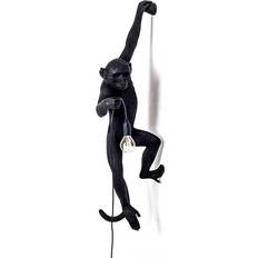 Seletti Wandleuchten Seletti Monkey Black Wandlampe 37cm