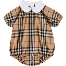 Burberry Children's Clothing Burberry Check Stretch Cotton Bodysuit - Archive Beige (80691541)