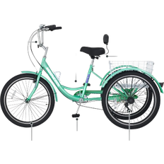 Tricycle Bikes DoCred Tricycle 7 Speed 24" - Peacock Green Unisex