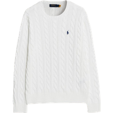 Herre - Hvite Gensere Polo Ralph Lauren Cable Knit Sweater - White