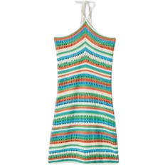 Mango Beauvior Halter Neck Crochet Dress - Pastel Green