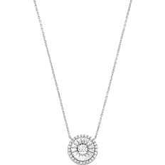 Michael Kors Jewelry Michael Kors Precious Pavé Halo Necklace - Silver/Transparent