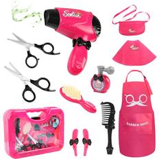 Plastic Stylist Toys Hapgo Beauty Salon Set Stylist Hair Cutting Kit Hairdresser