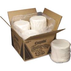 Acrylic Yarn Arts & Crafts Crayola Air Dry Clay Value Pack White 25lb