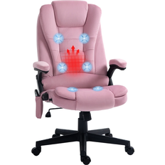 Casters Office Chairs Homcom 921-171V86PK Pink Office Chair 47.2"