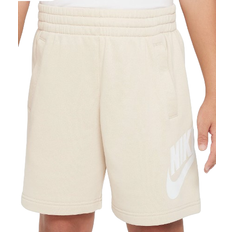 Nike Big Kid's French Terry Shorts - Sanddrift/White (FD2997-126)