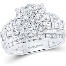 Saris And Things Wedding Engagement Ring - White Gold/Diamonds