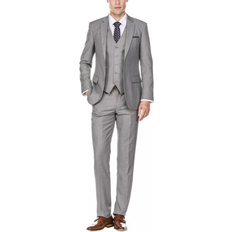 Men Suits Braveman Men's Premium Vested 3-Piece - Grey