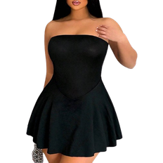 Shein SXY Women'S Off-Shoulder Short Dress With Ruffle Hem