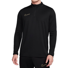 Atmungsaktiv Oberteile Nike Academy Men's Dri-FIT 1/2-Zip Football Top - Black/Metallic Gold