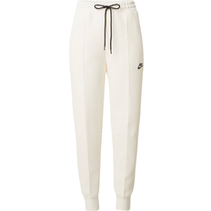 Damen Hosen Nike Women's Sportswear Tech Fleece Mid-Rise Joggers - Pale Ivory/Black