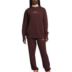 Nike crew neck Nike Sportswear Phoenix Fleece Women's Oversized Crew Neck Sweatshirt - Earth