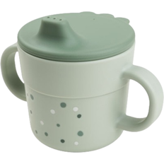 Silikon Auslaufsichere Becher Done By Deer Foodie Spout Cup Happy Dot Green 215ml