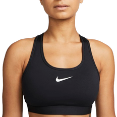 Resirkulert materiale BH-er Nike Women's Swoosh Medium Support Padded Sports Bra - Black/White