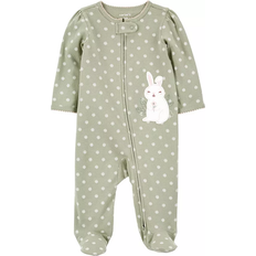 Carter's Nightwear Children's Clothing Carter's Baby's Bunny 2-Way Zip Cotton Sleep & Play Pajamas - Green