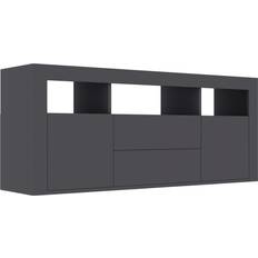 Schubladen Fernsehschränke vidaXL Chipboard Grey Fernsehschrank 120x50cm