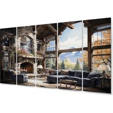Hotels Design Art Hotels Lodges Serenity Retreat VI Green/Beige Framed Art 60x28"
