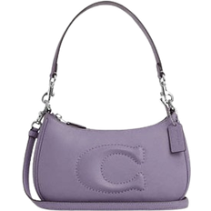 Purple Handbags Coach Teri Shoulder Bag - Silver/Light Violet