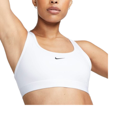 Resirkulert materiale BH-er Nike Swoosh Light Support Women's Non Padded Sports Bra - White/Black