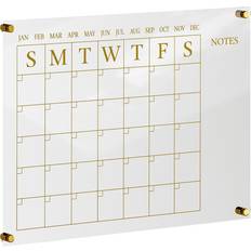 Martha Stewart Grayson Acrylic Dry Erase Wall Calendar with Notes 24"x18"