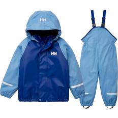 Hurtigtørkende materiale Regntøy Helly Hansen Kid's Bergen Fleece Lined Rain Set 2.0 - Blue Fog (41776-625)