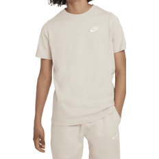 Nike Big Kid's Sportswear T-shirt - Sanddrift/White