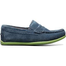 Blue Low Top Shoes Florsheim Jr Jasper Moc Toe Venetian - Blue Suede