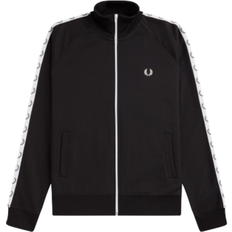 Fred Perry Oberbekleidung Fred Perry Taped Track Jacket - Black