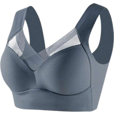 M Bras Shein Seamless Sports Bra With Mesh Panel, Shiny Finish, No Steel Wire, For Daily Wear
