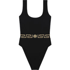 Women Swimsuits Versace Greca Border One Piece Swimsuit - Black