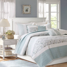 Cotton Bed Linen Madison Park Dawn Blue (228.6x228.6cm)