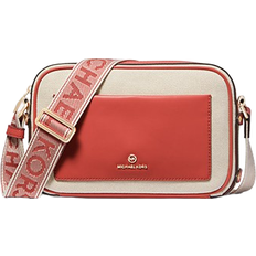 Michael Kors Maeve Large Canvas and Smooth Crossbody Bag - Spiced Coral
