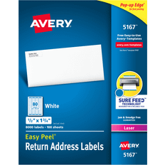 Labels Avery Easy Peel Return Address Labels Sure Feed Technology Permanent Adhesive 8000-pack