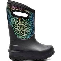 Lined Rain Boots Children's Shoes Bogs Kid's Neo-Classic Rainbow Leopard - Black Multi