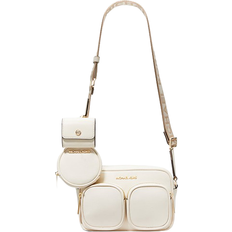 Apple airpods Michael Kors Jet Set Medium Leather Crossbody Bag with Case for Apple Airpods Pro - Lt Cream