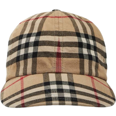 Cotton Headgear Burberry Check Baseball Cap - Archive Beige