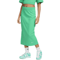 Nike Sportswear Women's High-Waisted Ribbed Jersey Skirt - Spring Green/White