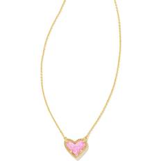 Kendra Scott Ari Heart Pendant Necklace - Gold/Opal