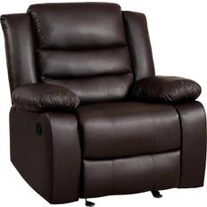 PrimeZone Oversized Rocker Brown Armchair 40"