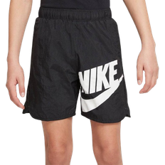 Boys Pants Children's Clothing Nike Big Kid's Sportswear Woven Shorts - Black/White