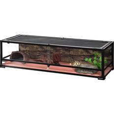 Repti Zoo Long Reptile Terrarium with Front Safe Glass Sliding Doors 48gal