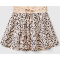 XL Röcke Benetton Skirt With Floral Print, 2XL, Soft Pink, Kids