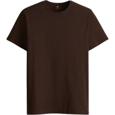 H&M Slim Fit T-shirts 5-pack - Dark Brown