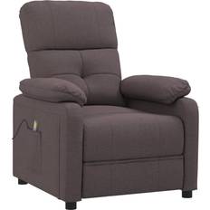 Fabric - Reclining Chairs Armchairs vidaXL Fabric Dark Brown 39.4"