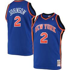 NBA Game Jerseys Mitchell & Ness Larry Johnson New York Knicks Blue 1998/99 Big & Tall Hardwood Classics Swingman Jersey