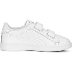 Puma Weiß Sneakers Puma Kid's Smash 3.0 Leather V - White/Cool Light Gray